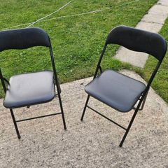 Black foldable chairs