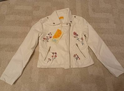 Girl's faux leather short jacket