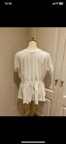Cos cotton elastane white top - size 14
