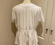 Cos cotton elastane white top - size 14