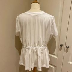 Cos cotton elastane white top - size 14