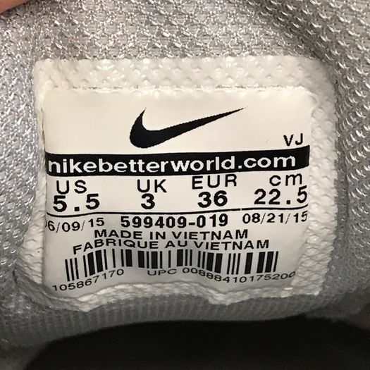 Nike Air Max Thea UK3 EUR36 Ladies/Girls Grey Trainers Shoes   S-C