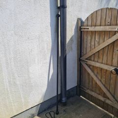 black curtain pole