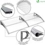 Front Door Canopy Outdoor Awning, Rain Shelter for Back Door, Porch, Patio, Window, 200 x 80 cm Image 3