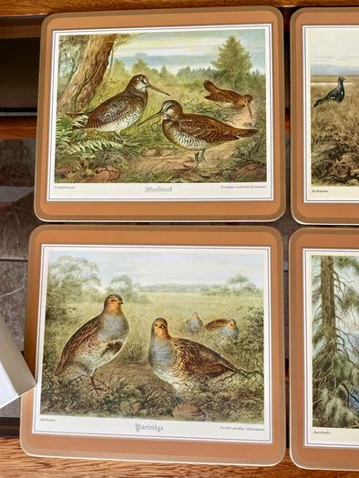 Six Traditional 20th Century Placemats by Pimpernel Gamebirds