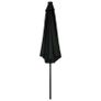 Outdoor Parasol with LED Lights and Steel Pole 300 cm Black Image 5