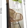 _Jewelry Cabinet on Legs, 3-in-1 Cosmetic Storage Cabinet, with Mirror, Mesh Shelf, Lock, Metal Frame, Industrial Style, Rustic Brown and Black Image 5
