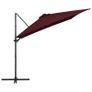 Cantilever Umbrella with LED lights Bordeaux Red 250x250 cm Image 2