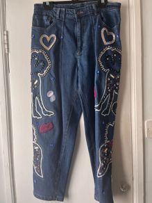 Joanne Hynes Tiger Lady Embroidered Jeans