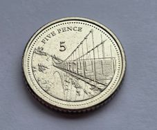 Gibraltar 5 pence Coin Windsor Bridge