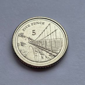 Gibraltar 5 pence Coin Windsor Bridge
