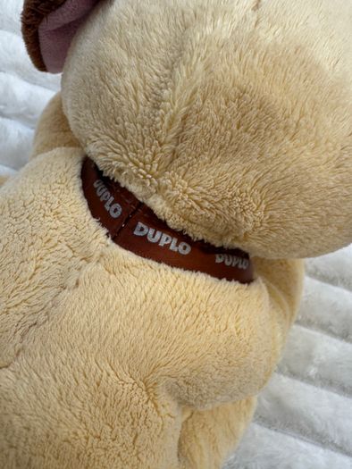 Lego Duplo Dog Plush 2009 Beige & Brown approx. 24 cm. Used Please see photos