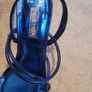 Ladies petrol blue heels size 4 Image 3