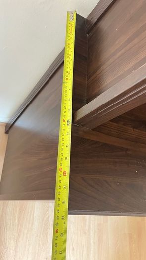 Dark wood bookcase