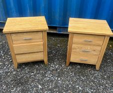 Solid Oak Bedside Lockers