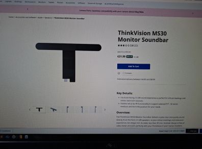 Lenovo thinvision soundbar.