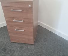 walnut storage pedestal