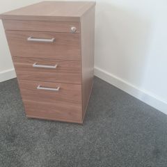 walnut storage pedestal
