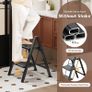 2 Step Ladder, 2 Step Stool for Adults, Folding Step Ladder with Secure Footing, Widened Pedal, Aesthetically Pleasing Looking, Blends Right into Domestic Rooms, Black Image 3