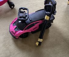 Lamborghini Car 2-in-1 Push-Along Ride On Pink