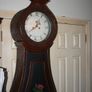 Antique 18th Century Swedish Rosemal Grandmother Clock (height 86") (works well and keeps time) Image 5