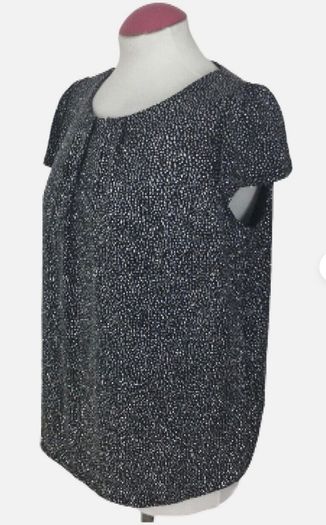 Billie & Blossom Ladies Navy Blue & Silver SPARKLY Top Uk 12 Petite includes postage