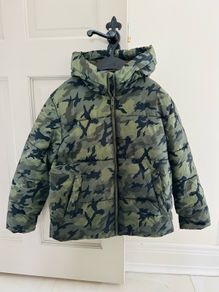 Kids Jacket Boys Winter Coat Age 9-10 Green Army Puffer Warm Coat Jacket