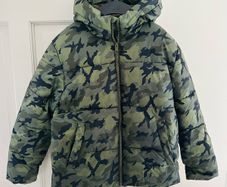 Kids Jacket Boys Winter Coat Age 9-10 Green Army Puffer Warm Coat Jacket