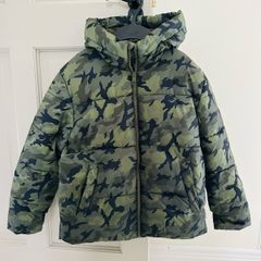 Kids Jacket Boys Winter Coat Age 9-10 Green Army Puffer Warm Coat Jacket