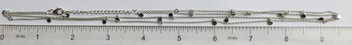 Vintage Sterling Silver 925 Long Dangles Charms Necklace  Length 19" - 4,6g