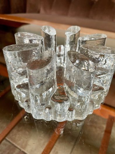 Vintage 1960s Georgshutte Art Glass Votive Candle Holder Trivet Dish Warmer