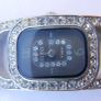 GUCCI Womens Quartz Dress Watch Crystal Encrusted Face And Strap Image 3
