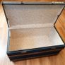 Vintage Blue Steamer-Style Trunk / Storage Chest - Vinyl Lined Image 2
