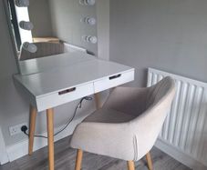 Vanity Table & Hollywood Mirror (+ Chair)
