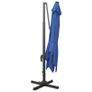Cantilever Umbrella with Pole and LED Lights Azure Blue 300 cm Image 4