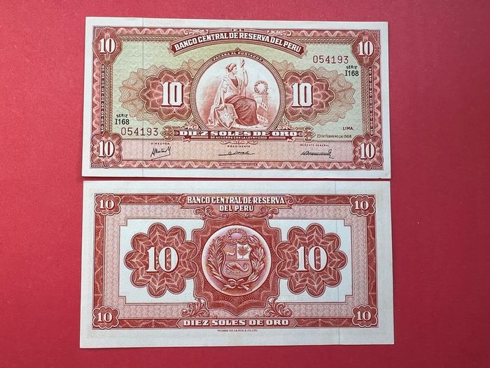 Peru. 10 Soles De Oro  1968. Pick 84a. ( Uncirculated )