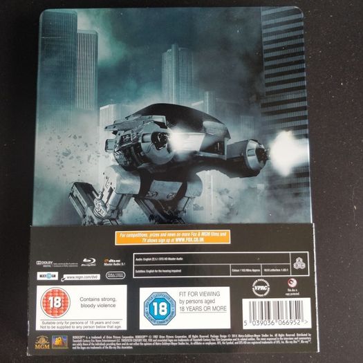 Robocop (1987) Blu Ray Steelbook