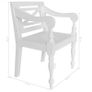 Batavia Chairs 2 pcs White Solid Mahogany Wood Image 7