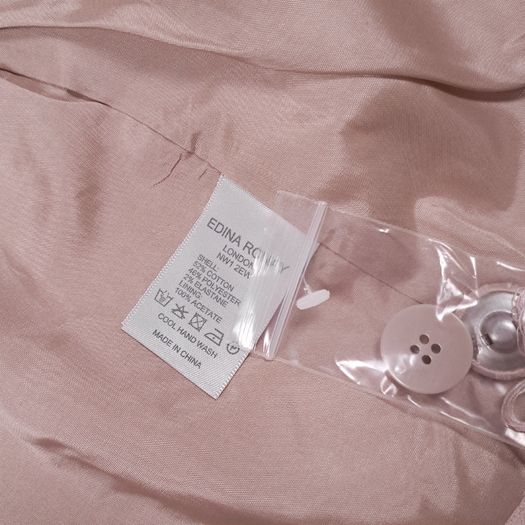 Edina Ronay Blush Pink Embossed Pattern Coat Size L/XL