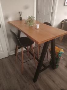 Breakfast bar and two chairs