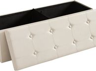 main image for ad Foldable Storage Stool Faux Leather - Free Delivery Nationwide