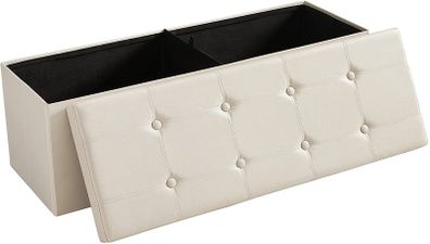 Foldable Storage Stool Faux Leather - Free Delivery Nationwide