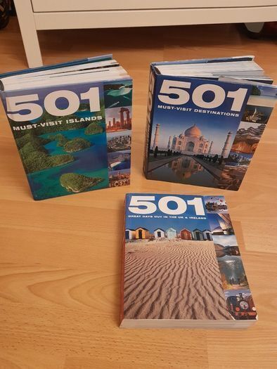 3 x 501 Travel books Must visit Destinations Mus visit Islands Days out in the UK and Ireland 10e for the lot