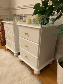 Two Solid Wood Bedside Lockers ON HOLD