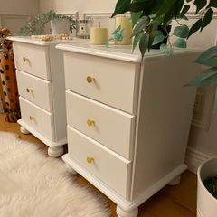 Two Solid Wood Bedside Lockers ON HOLD