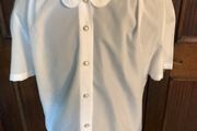 White Short Sleeve Blouse - Size 14