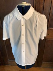 White Short Sleeve Blouse - Size 14