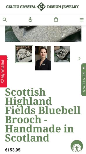 sterling silver Glasgow girls brooch