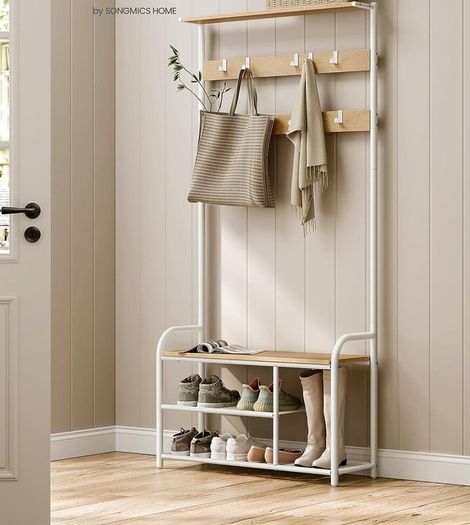 Coat Rack with Bench