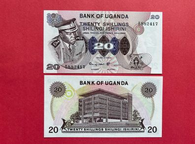 Uganda  20 Shillings  1973  (idi Amin ) Pick  7c UNC